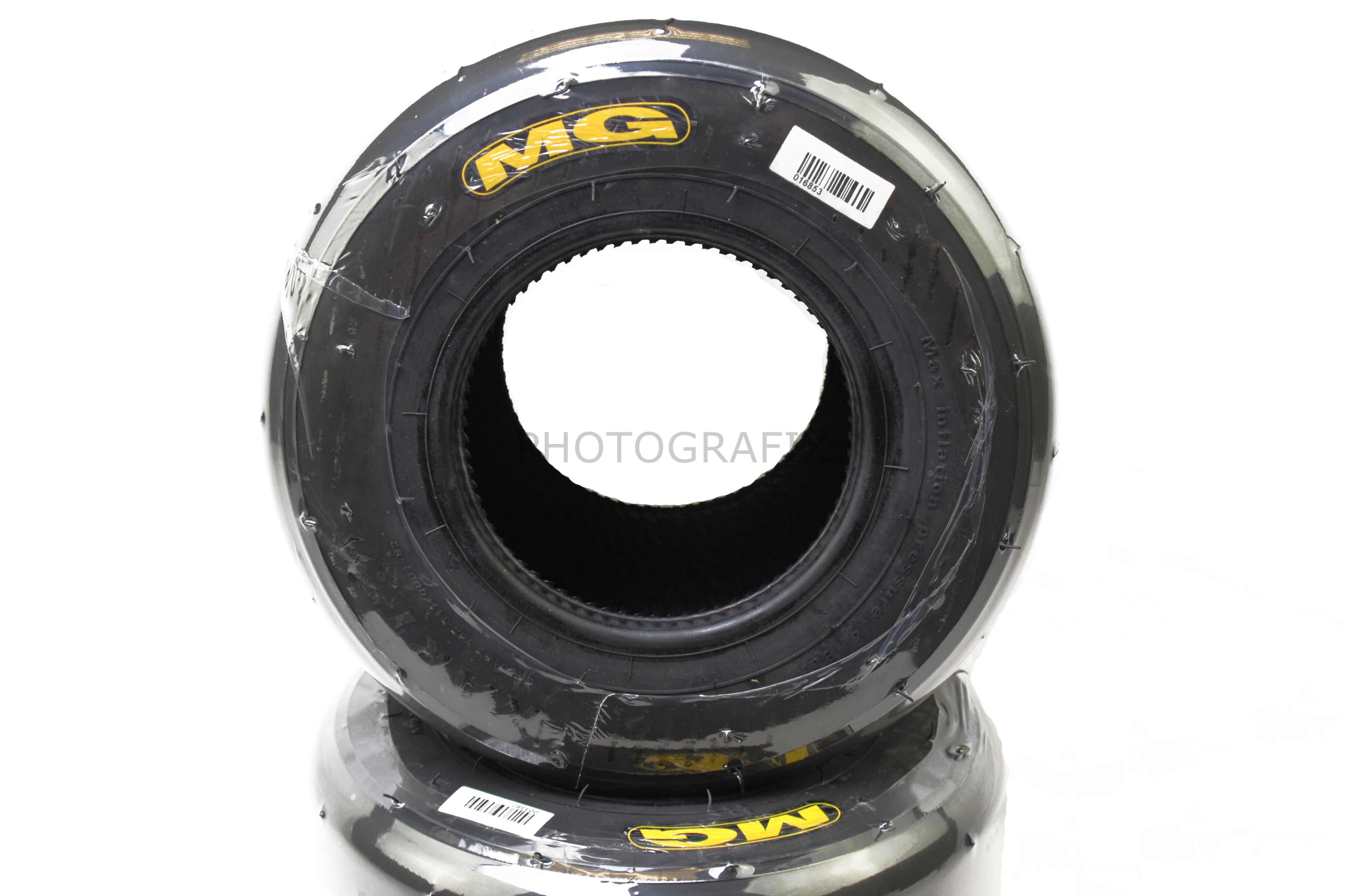 2x MG Yellow FZCIK Slick Tires 10x4.605 BRAND NEW Pair Racing Go Kart